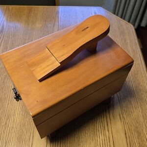 Wooden Shoe Shine  Box with Handle And Acc. #29